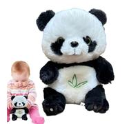 Breathing Panda Plush Toy - 23x18cm Short Plush PP Cotton | Light Up Soothing Sleep Companion | Music & Breathing Calming Stuffed Animal Night Light For babyy Kids Sleep Aid Use