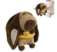 Breathing Stuffed Animal Adjustable - Musical Figurine Plush Capybara Doll