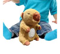 Breathing Stuffed Animal, Plush Capybara Toy, 11.81in Bedtime Soothing Companion, Gentle Light Projection, Soft Huggable Design, for Bedroom, Students, Boys, Girls, Teens, Adults