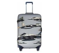 BREAUX Aircraft Fighter Jets - Funda protectora para maleta, diseño único de doble cara, Blanco, L