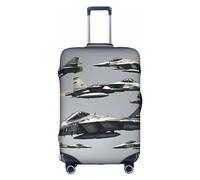 BREAUX Aircraft Fighter Jets - Funda protectora para maleta, diseño único de doble cara, Blanco, S