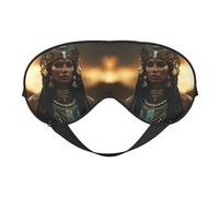 BREAUX Antiguo Egipto Tribe Series - Máscara de ojos de doble cara impresa, máscara de ojos opaca, máscara de ojos para dormir toda la noche para mujeres y hombres