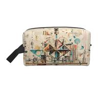 BREAUX Bolsa de almacenamiento de impresión física, bolsa de almacenamiento portátil de gran capacidad, bolsa de maquillaje de viaje, impresión física3, talla única, Physics Print3, Talla única