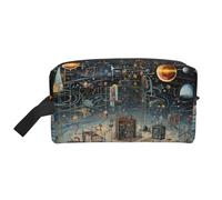 BREAUX Bolsa de almacenamiento de impresión física, bolsa de almacenamiento portátil de gran capacidad, bolsa de maquillaje de viaje, impresión física2, talla única, Physics Print2, Talla única