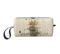 BREAUX Bolsa de almacenamiento diaria con estampado de física, bolsa de almacenamiento portátil simple de mano, bolsa de viaje con cremallera para maquillaje, impresión física1, talla única, Impresión