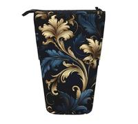 BREAUX Bolsa de almacenamiento expandible con estampado de camello y arena del desierto, bolsa de almacenamiento vertical, bolsa de cosméticos expandible, Patrón de damasco 1, Talla única,