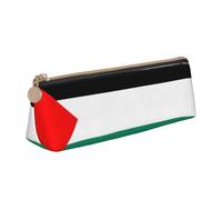 BREAUX Bolsa de almacenamiento triangular de cuero con estampado de bandera de Palestina, adecuada para viajes y almacenamiento de cosméticos, blanco, talla única, Ligeras