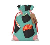 BREAUX Bolsas de regalo con etiqueta de sushi Food Pattern1 con etiqueta, Año Nuevo, aniversario, fiesta de cumpleaños