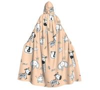 BREAUX Bonita capa con capucha para adultos, unisex, apta para fiestas temáticas y convenciones de cosplay