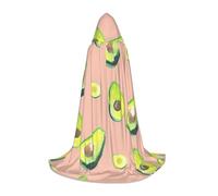 BREAUX Capa con capucha unisex con estampado de muchas imágenes de aguacate, longitud completa, disfraz de exhibición de cómics