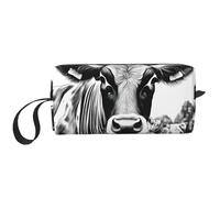 BREAUX Cow Collection - Bolsa de almacenamiento diaria con estampado, bolsa de almacenamiento portátil simple de mano, bolsa de viaje con cremallera para maquillaje, colección de vacas, talla única,