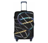 BREAUX DNA Chain Photoes - Funda protectora para maleta, tela de alta elasticidad, funda para maleta de carrito, Blanco, S