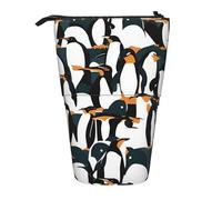 BREAUX Dolphins In Love - Organizador vertical impreso, bolsa de almacenamiento portátil, bolsa de cosméticos con cremallera, regalo de vacaciones, Bonito diseño de pingüino, Talla única,