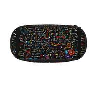 BREAUX Estuche de tela Oxford 300D con diseño de fórmula matemática, diseño de cremallera de doble cabeza, cosméticos y organizador