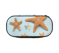 BREAUX Estuche de tela Oxford 300D con impresión de verano marítimo 3D, diseño de cremallera de doble cabeza, cosméticos y organizador