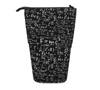 BREAUX Estuche telescópico con estampado de papel pintado de pizarra, apto para bolsa de maquillaje multifuncional y cartera