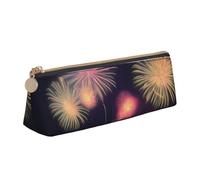 BREAUX Explosion Fireworks - Bolsa de almacenamiento de piel triangular con impresión 3D, apta para viajes y almacenamiento de cosméticos