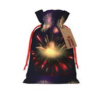 BREAUX Explosion Fireworks - Bolsas de regalo con impresión 3D con etiqueta, Año Nuevo, aniversario, fiesta de cumpleaños, bolsa de aperitivos