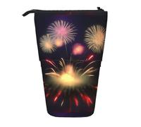 BREAUX Explosion Fireworks - Estuche retráctil vertical con impresión 3D, cartera de moda, bolsa de almacenamiento multifuncional