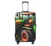 BREAUX Fantasy Farm - Funda protectora para equipaje con estampado de tractor de granja, White, L