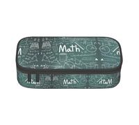 BREAUX Formulas Shapes Theory Math Lesson Word Print - Estuche unisex para lápices, versátil bolsa de almacenamiento de papelería para oficina, viajes o maquillaje