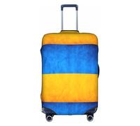 BREAUX Funda protectora para equipaje con estampado de bandera de Ucrania, funda protectora para equipaje, White, L