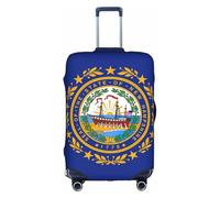 BREAUX Funda protectora para equipaje con estampado de bandera del estado de New Hampshire, funda protectora para equipaje, White, M
