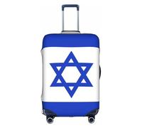 BREAUX Funda protectora para equipaje con estampado de bandera israelí, funda protectora para equipaje, White, M