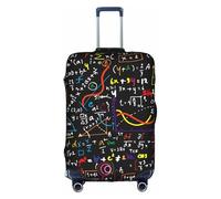 BREAUX Funda protectora para maleta de carrito con estampado de fórmula matemática, tela de alta elasticidad, funda para maleta de carrito, Blanco, S