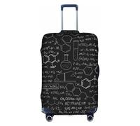 BREAUX Funda protectora para maleta, diseño abstracto de ciencia química, funda protectora para equipaje, patrón único de doble cara, blanco, grande, Blanco, Large