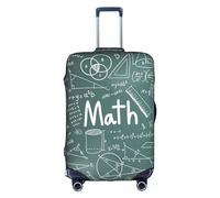 BREAUX Funda protectora para maleta, diseño de fórmulas, teoría de matemáticas, lecciones de matemáticas, con estampado de palabras, maleta, funda protectora para equipaje, patrón único de doble cara