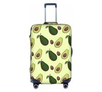 BREAUX Funda protectora para maleta, diseño único de doble cara con estampado de frutas y aguacate, Blanco, S
