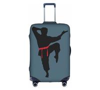 BREAUX Fundas protectoras de equipaje con estampado de karate para hombres, fundas decorativas para equipaje, fundas con cremallera, Blanco, Small