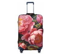 BREAUX Fundas protectoras de equipaje con estampado de peonías de jardín, fundas decorativas para equipaje, fundas de equipaje con cremallera, Blanco, Small