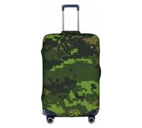 BREAUX Fundas protectoras de equipaje con estampado digital de camuflaje verde del ejército, fundas decorativas con cremallera, Blanco, XL