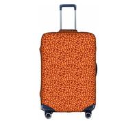 BREAUX Fundas protectoras de equipaje con estampado naranja de baloncesto, fundas decorativas para equipaje, fundas con cremallera para equipaje, Blanco, XL