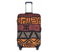 BREAUX Fundas protectoras de equipaje con estampado tribal de tela de barro africano, fundas decorativas para equipaje, fundas decorativas con cremallera, Blanco, XL