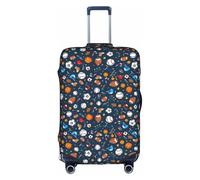 BREAUX Fundas protectoras para equipaje, béisbol, baloncesto, fútbol, hockey, fundas protectoras para equipaje, fundas decorativas con cremallera, Blanco, X-Large