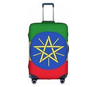 BREAUX Fundas protectoras para equipaje, con estampado de bandera de Etiopía, fundas decorativas para equipaje, con cremallera, Blanco, M