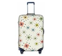 BREAUX Fundas protectoras para equipaje, con estampado de estrellas atómicas, fundas decorativas para equipaje, fundas con cremallera para equipaje, Blanco, S