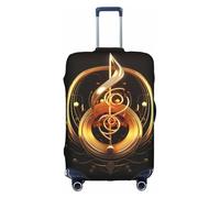 BREAUX Fundas protectoras para equipaje, con estampado de símbolos musicales, fundas decorativas para equipaje, con cremallera, Blanco, X-Large