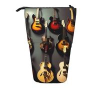BREAUX Hammerhead Sharks - Organizador vertical con estampado de tiburones, bolsa de almacenamiento portátil, bolsa de cosméticos con cremallera, regalo de vacaciones, Colección de guitarras, Talla