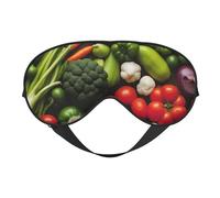 BREAUX Introducción de varios cubrebocas para dormir con estampado de verduras, máscara de ojos opaca de doble cara, máscara de dormir de viaje