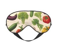 BREAUX Introducción de varios cubrebocas para dormir con estampado de verduras, máscara de ojos opaca de doble cara, máscara de dormir de viaje