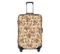 BREAUX Labrador Retriever - Funda protectora para maleta, diseño único de doble cara con estampado de perros, Blanco, S