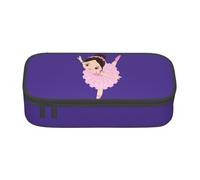 BREAUX Little Ballerina Dancing Girl - Estuche unisex para lápices, versátil bolsa de almacenamiento de papelería para oficina, viajes o maquillaje
