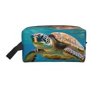 BREAUX Lord Howe Island - Bolsa de almacenamiento de tortuga marina portátil de gran capacidad, bolsa de almacenamiento de artículos de aseo de viaje, bolsa de maquillaje de viaje, tortuga marina de