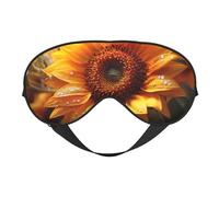 BREAUX Máscara de ojos de doble cara con estampado de girasol, máscara de ojos opaca, máscara de ojos para dormir toda la noche para mujeres y hombres
