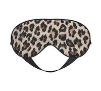 BREAUX Máscara de ojos opaca de doble cara con estampado de leopardo, para dormir toda la noche, para mujeres y hombres