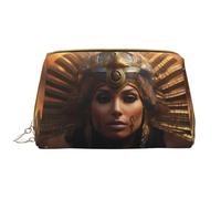 BREAUX Organizador de impresión de la serie Ancient Egypt Tribe, bolsa de cosméticos de cuero con cremallera, bolsa de cosméticos portátil (grande), serie de tribu del antiguo Egipto, talla única,